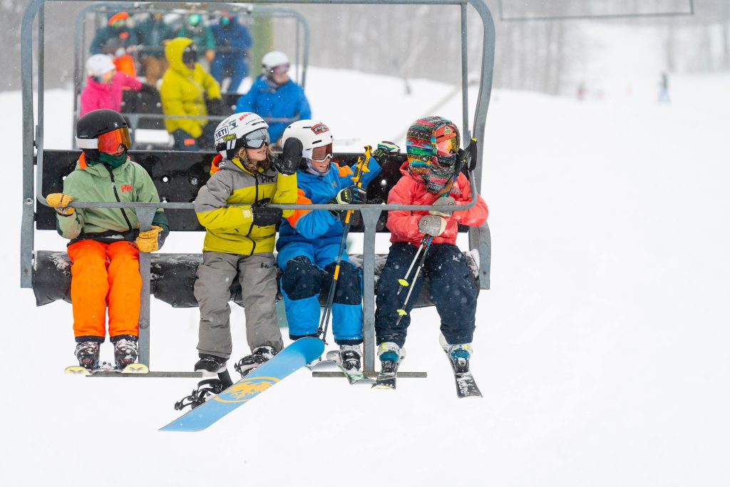 Winter Chairlift at Wintergreen Resort