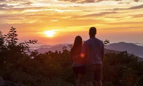 Watching the sun rise